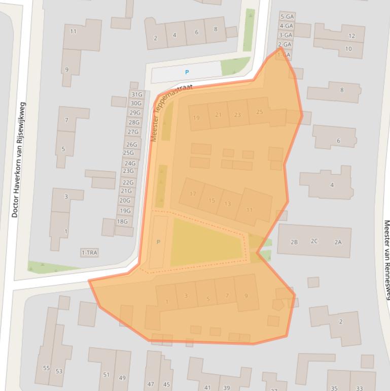 Kaart van postcodegebied 6871GL.