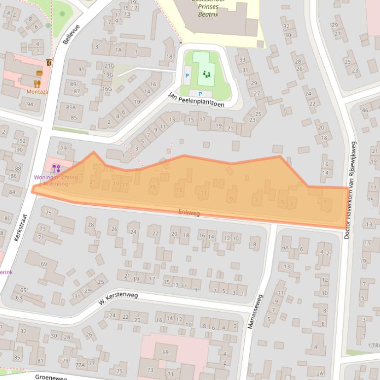 Kaart van postcodegebied 6871GN.