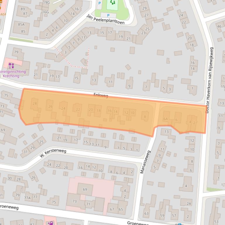 Kaart van postcodegebied 6871GP.