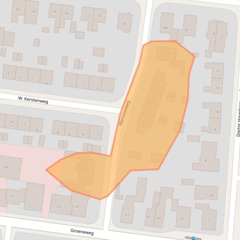 Kaart van postcodegebied 6871GR.