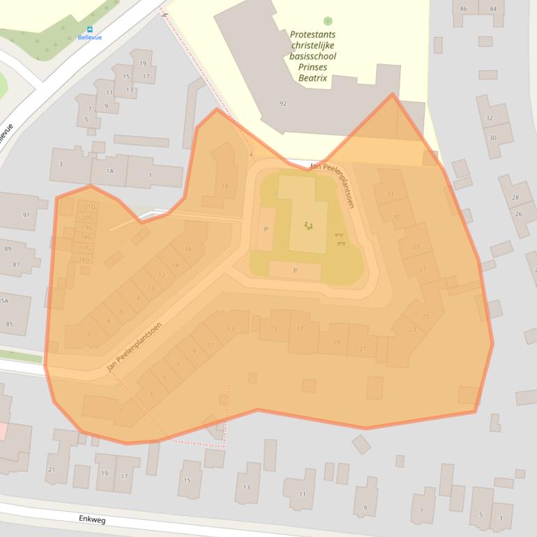 Kaart van postcodegebied 6871GV.