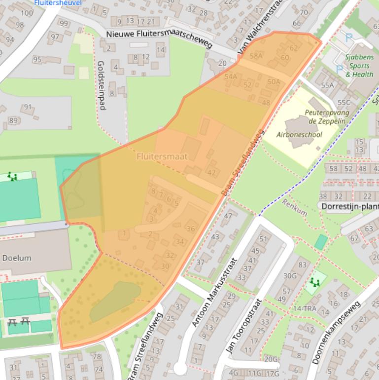 Kaart van postcodegebied 6871HW.