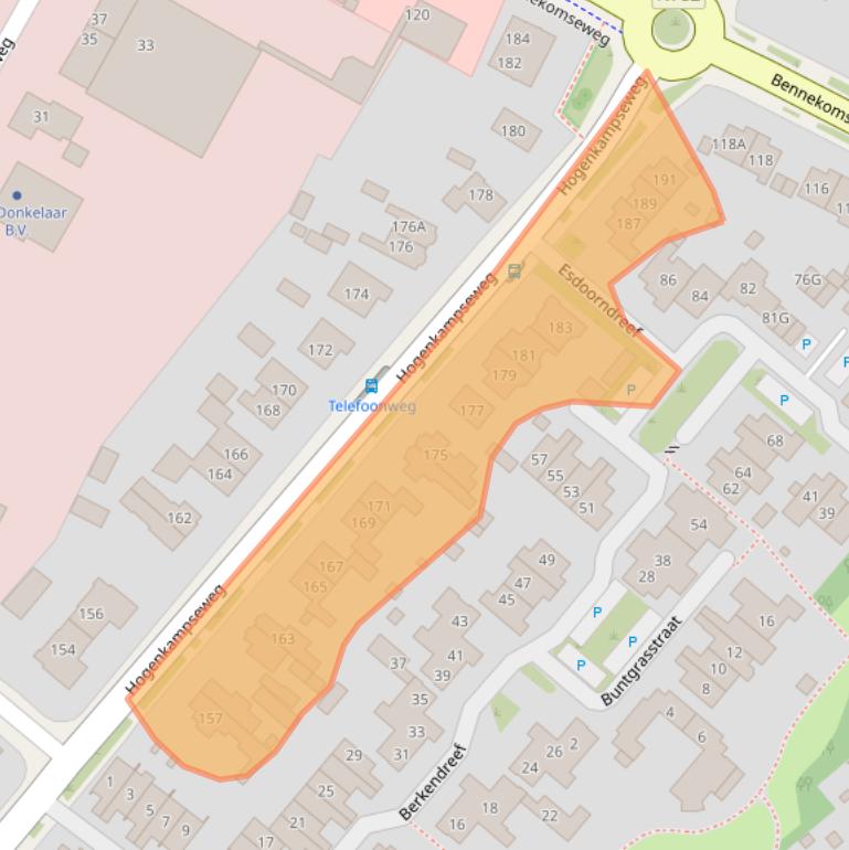 Kaart van postcodegebied 6871JN.