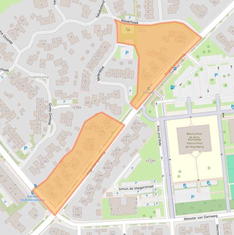 Kaart van postcodegebied 6871JR.