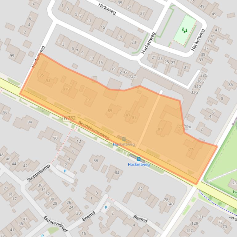 Kaart van postcodegebied 6871KC.