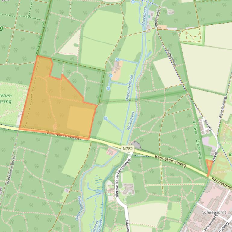 Kaart van postcodegebied 6871KE.