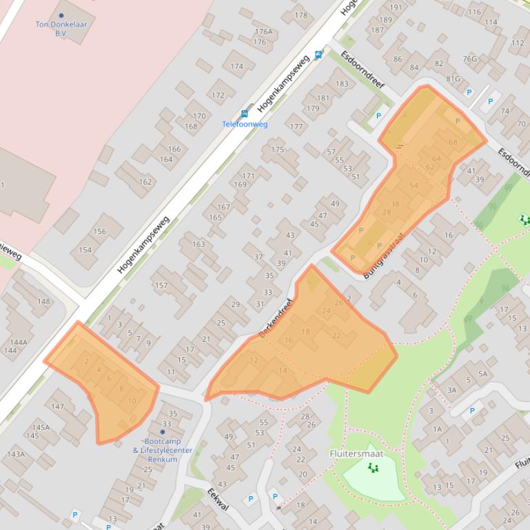 Kaart van postcodegebied 6871LC.