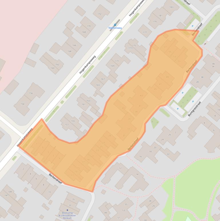 Kaart van postcodegebied 6871LD.