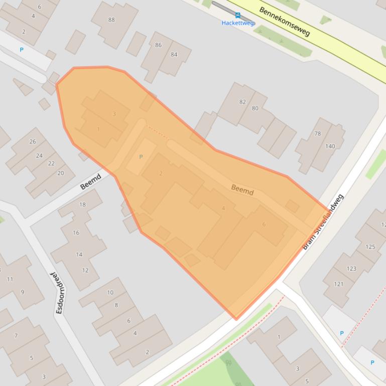 Kaart van postcodegebied 6871LL.