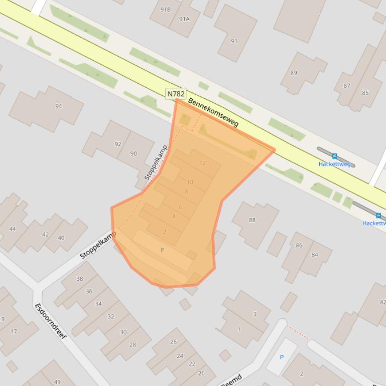 Kaart van postcodegebied 6871LM.