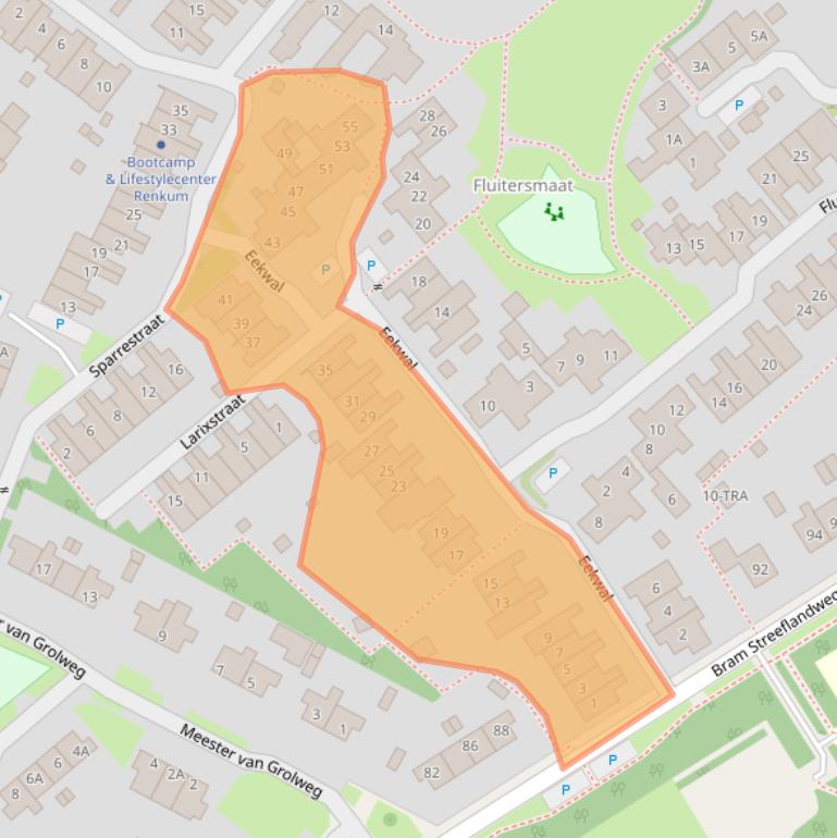 Kaart van postcodegebied 6871LT.