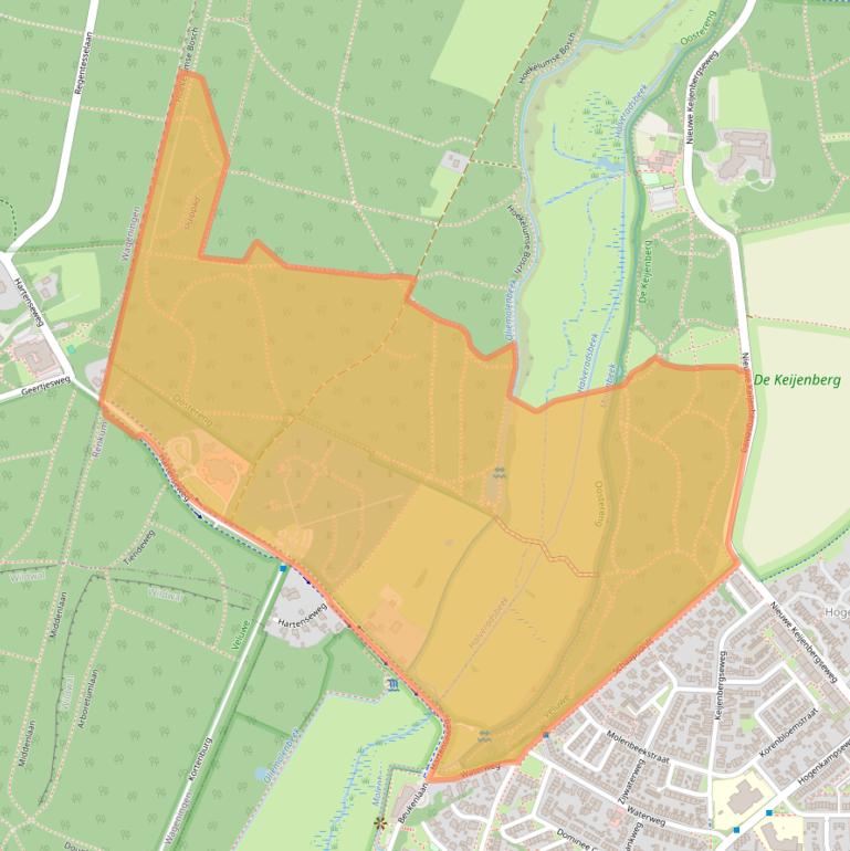 Kaart van postcodegebied 6871NB.