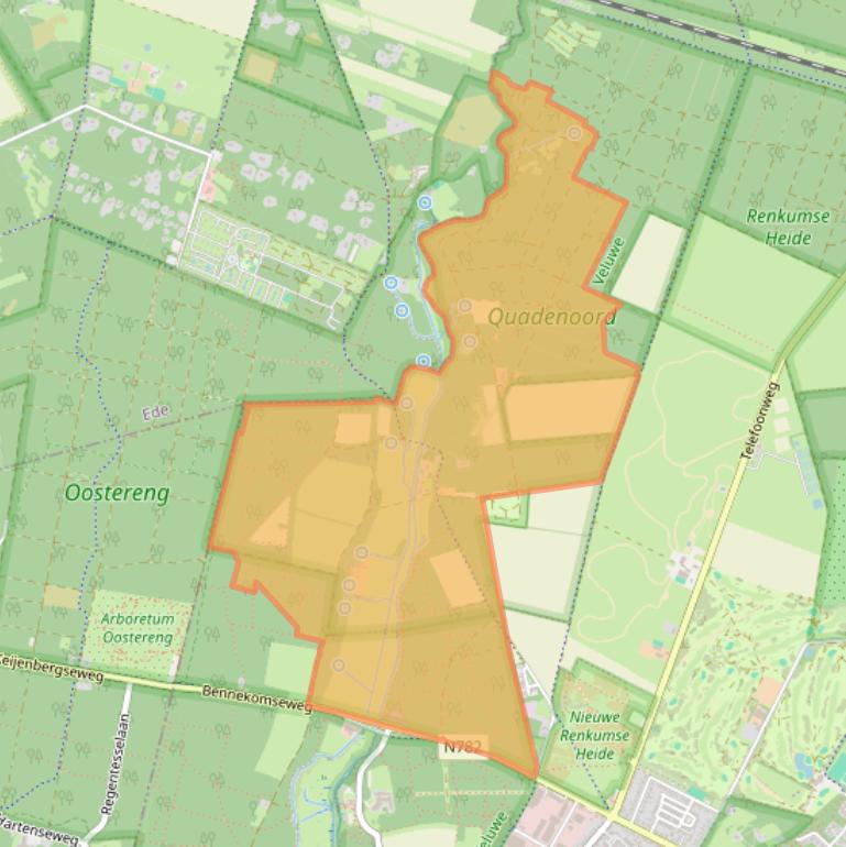 Kaart van postcodegebied 6871NG.