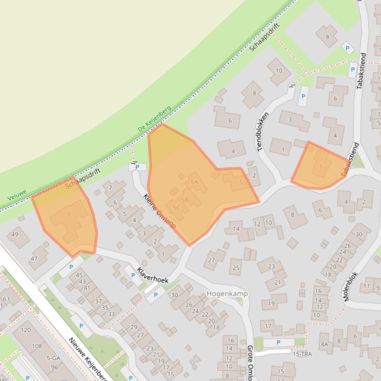 Kaart van postcodegebied 6871TA.
