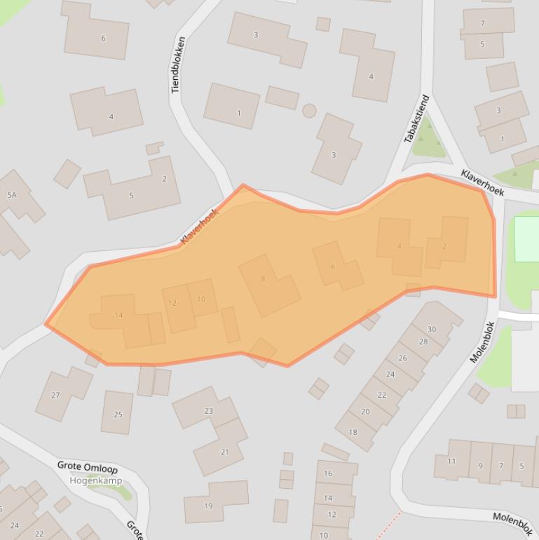 Kaart van postcodegebied 6871TB.
