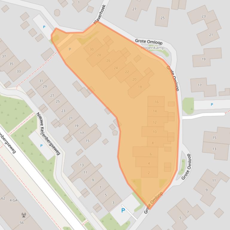 Kaart van postcodegebied 6871TE.