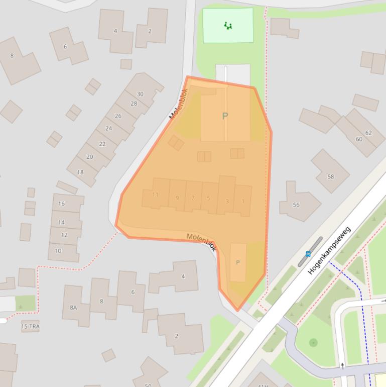 Kaart van postcodegebied 6871TL.