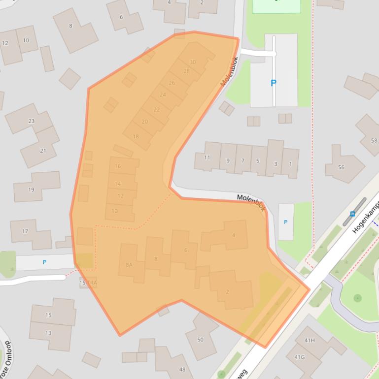 Kaart van postcodegebied 6871TM.