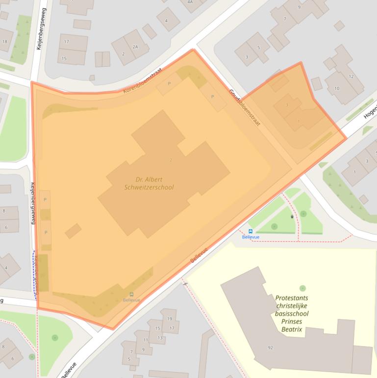 Kaart van postcodegebied 6871WB.