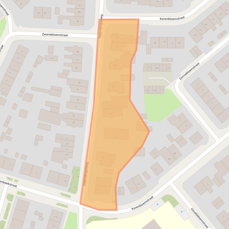 Kaart van postcodegebied 6871WG.