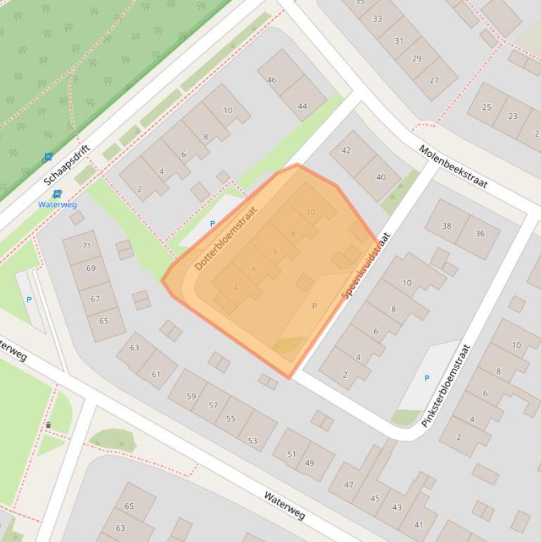 Kaart van postcodegebied 6871WV.