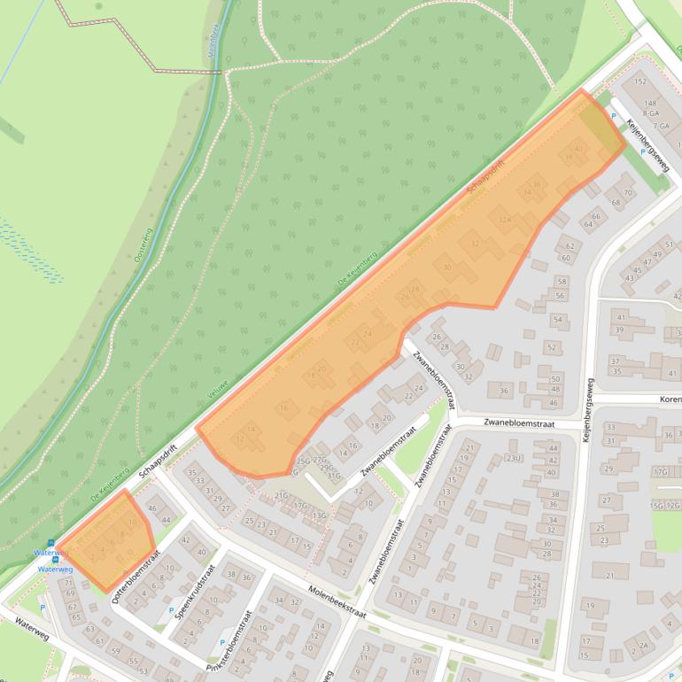 Kaart van postcodegebied 6871XB.