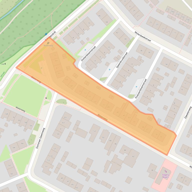 Kaart van postcodegebied 6871XE.