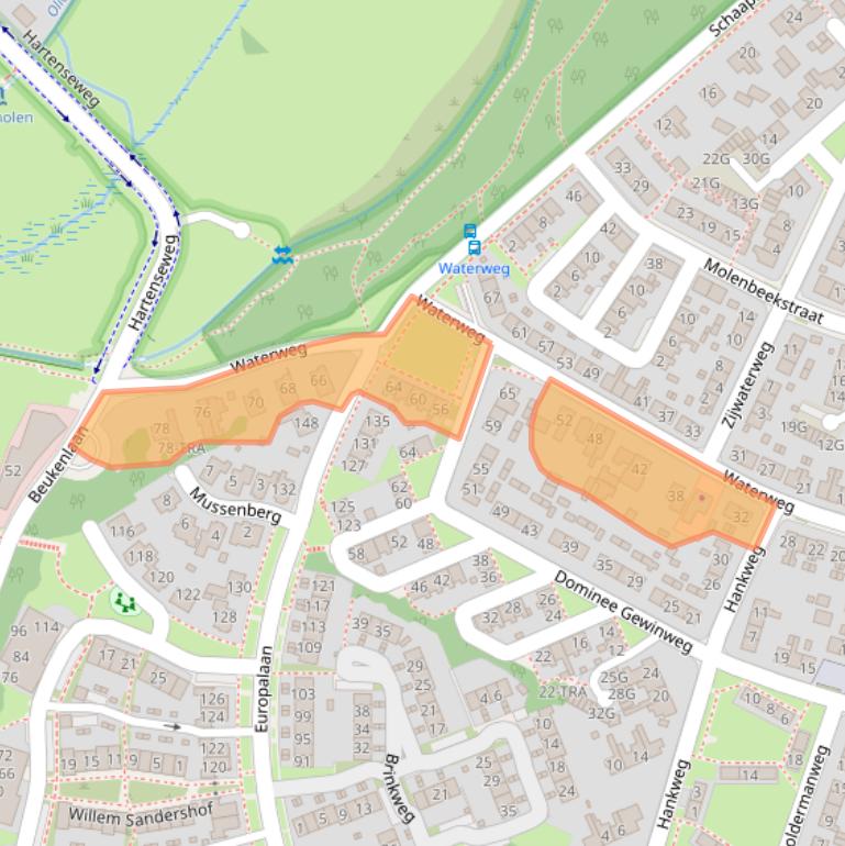 Kaart van postcodegebied 6871XH.
