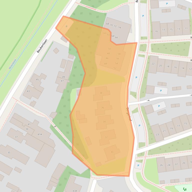 Kaart van postcodegebied 6871ZK.