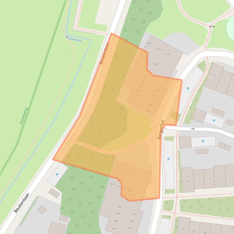 Kaart van postcodegebied 6871ZL.