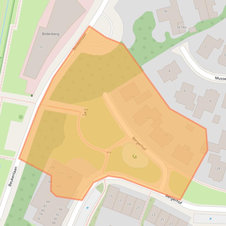 Kaart van postcodegebied 6871ZM.