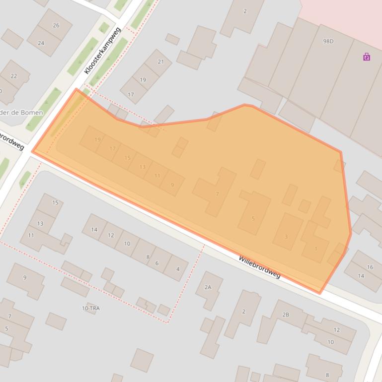 Kaart van postcodegebied 6871ZR.