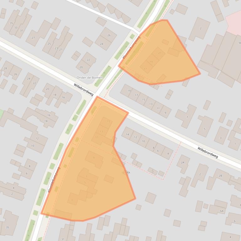 Kaart van postcodegebied 6871ZX.