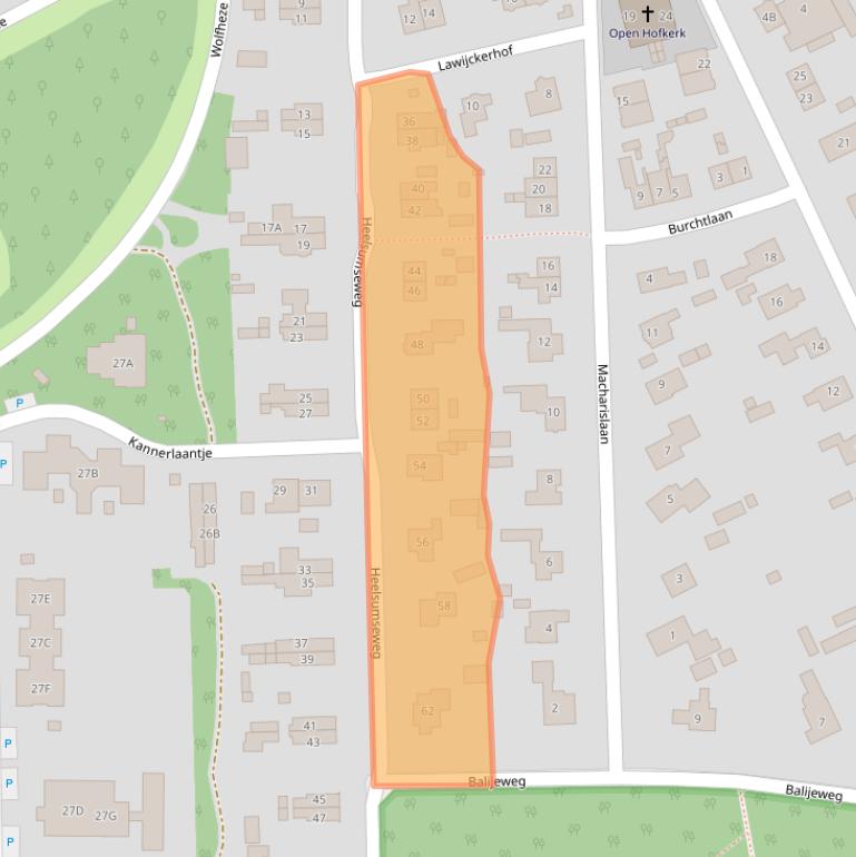 Kaart van postcodegebied 6874BD.