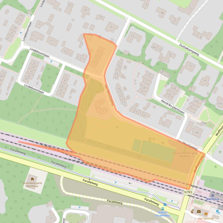 Kaart van postcodegebied 6874BM.