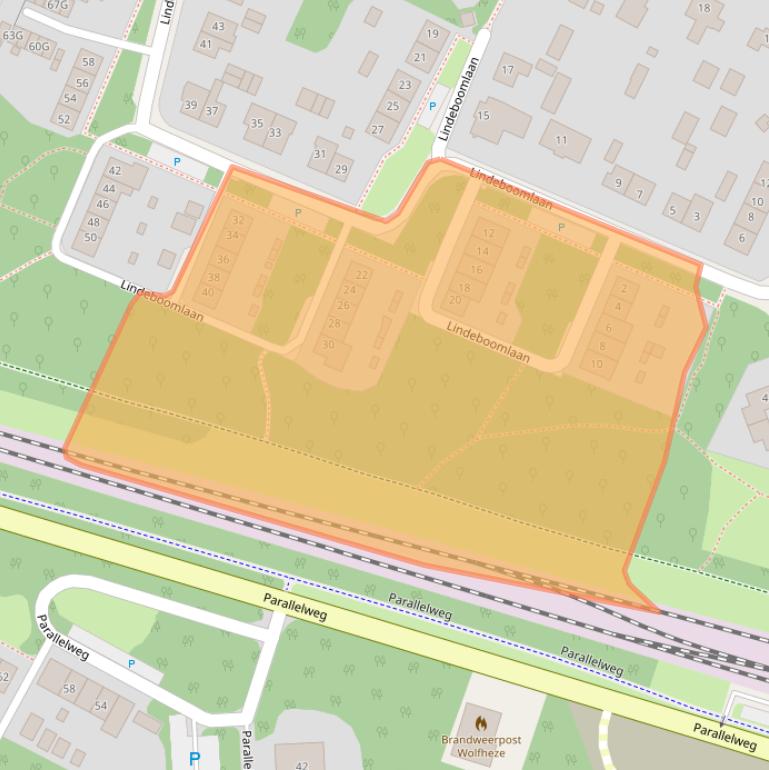 Kaart van postcodegebied 6874BR.