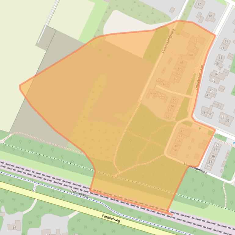 Kaart van postcodegebied 6874BS.