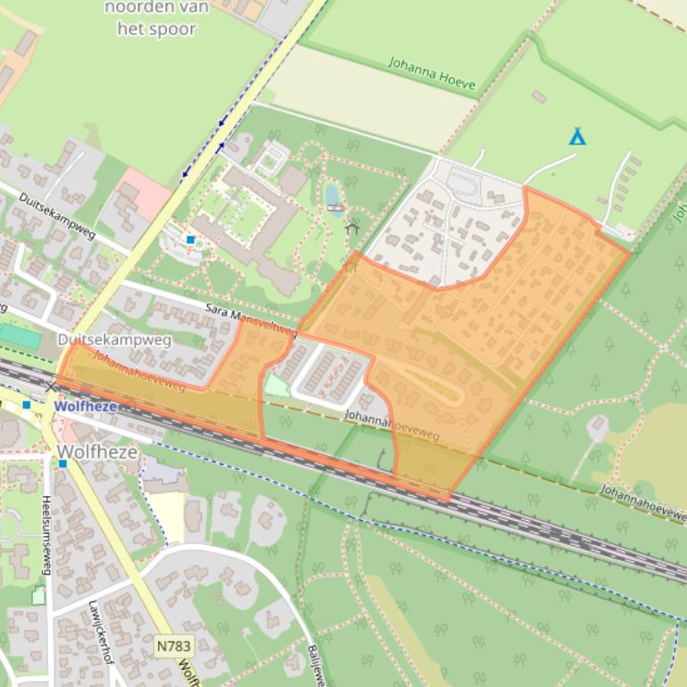 Kaart van postcodegebied 6874CB.