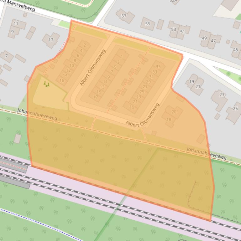 Kaart van postcodegebied 6874CE.