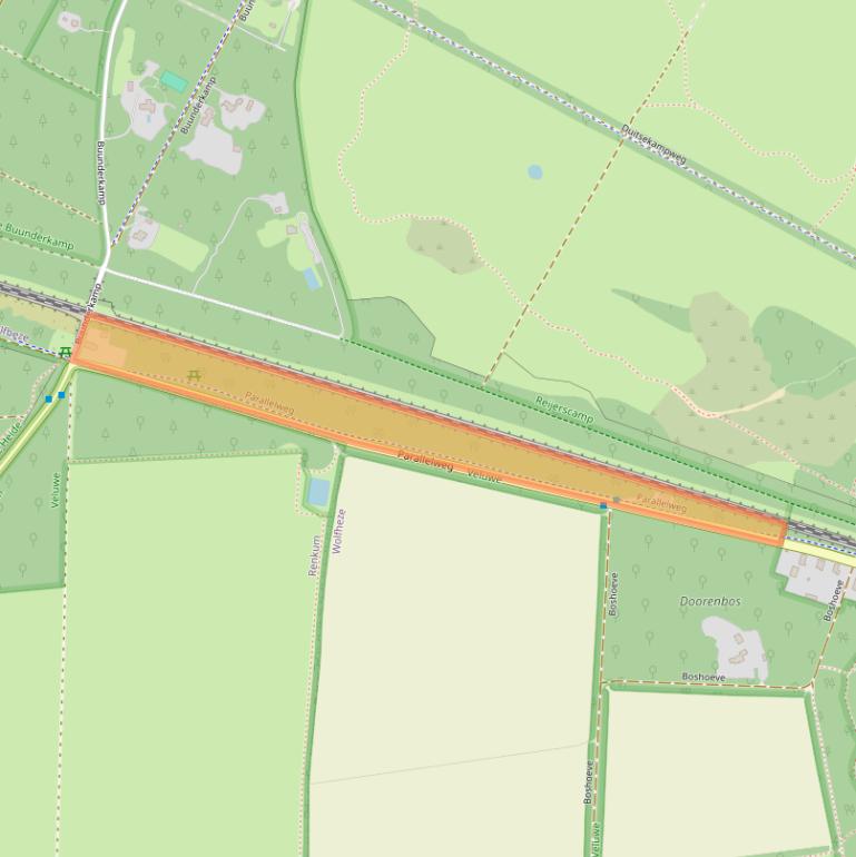 Kaart van postcodegebied 6874NA.