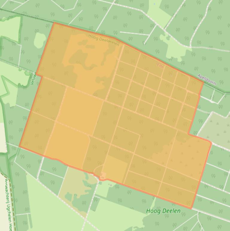 Kaart van postcodegebied 6877AD.