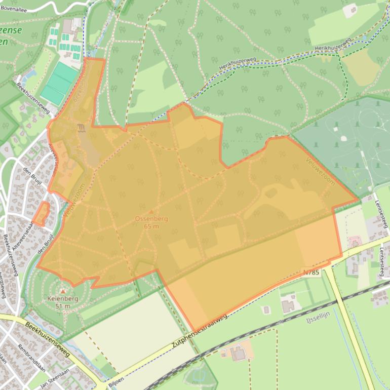 Kaart van postcodegebied 6881AW.