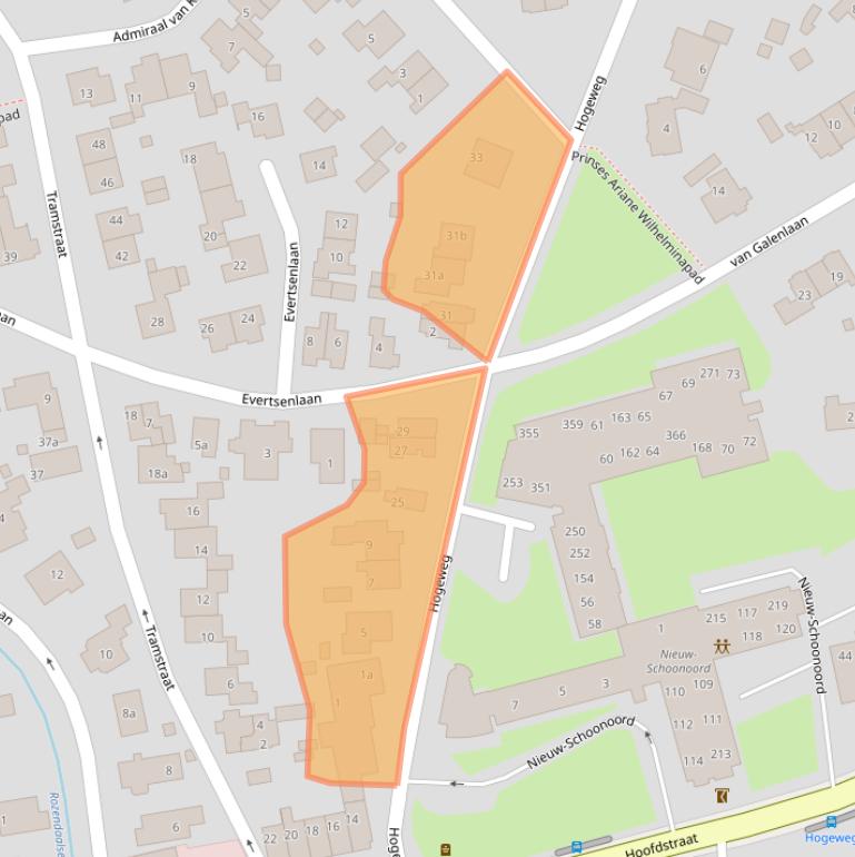 Kaart van postcodegebied 6881EA.