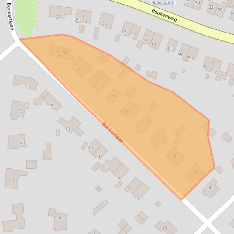 Kaart van postcodegebied 6881EE.