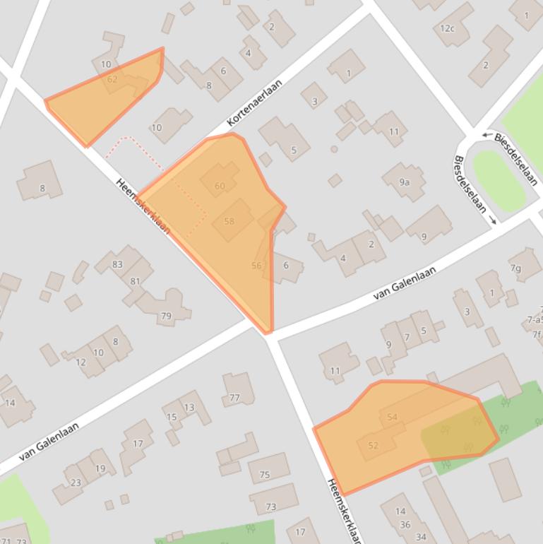 Kaart van postcodegebied 6881ES.