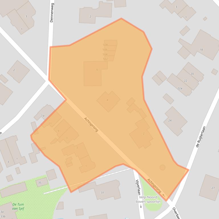 Kaart van postcodegebied 6881HA.