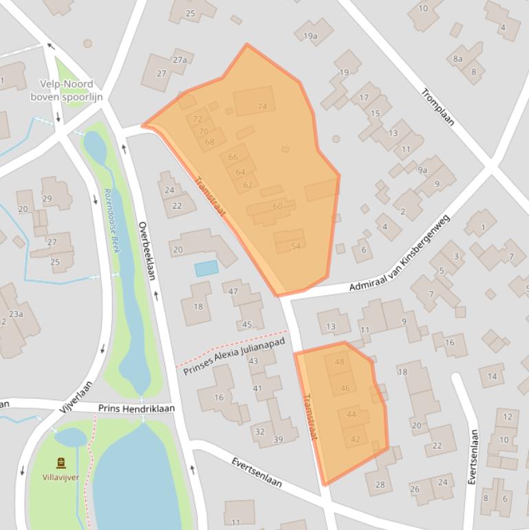 Kaart van postcodegebied 6881HD.