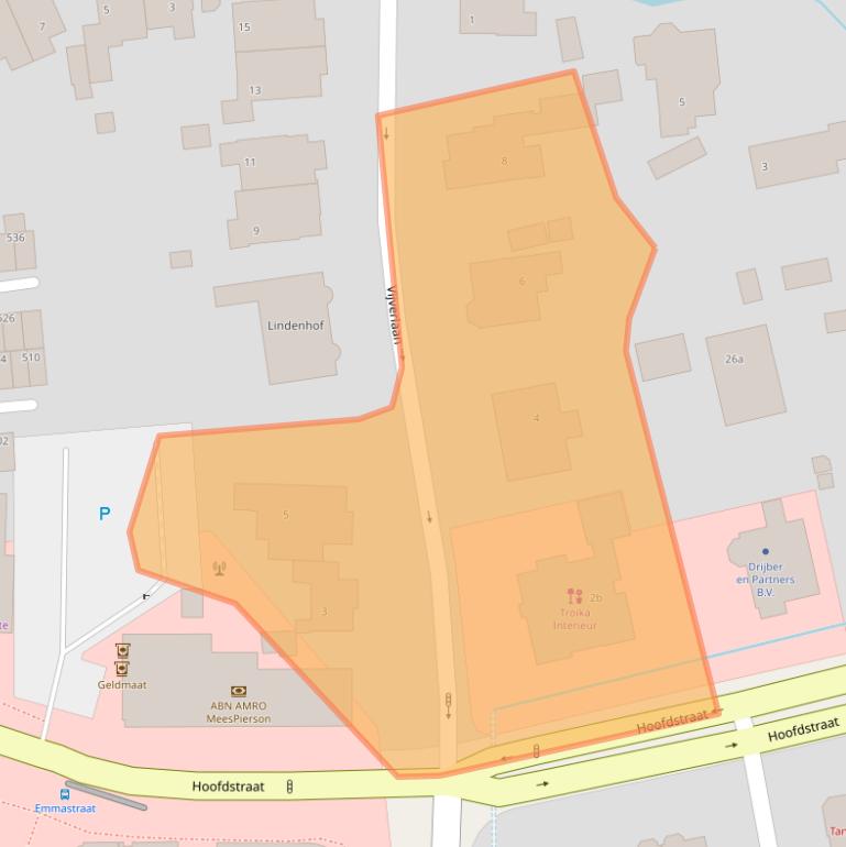 Kaart van postcodegebied 6881HJ.