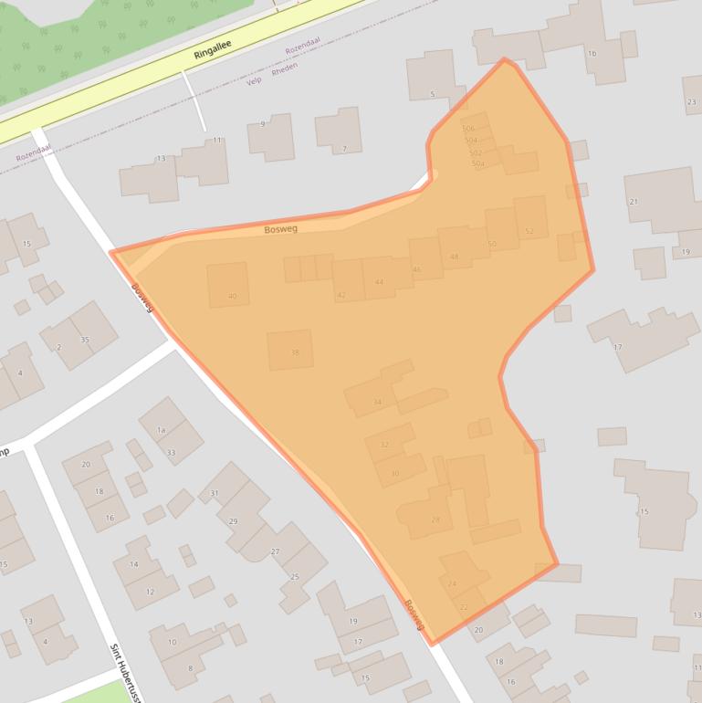 Kaart van postcodegebied 6881KL.