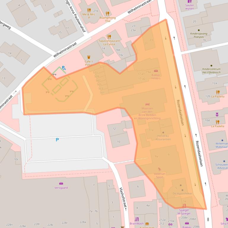 Kaart van postcodegebied 6881KX.
